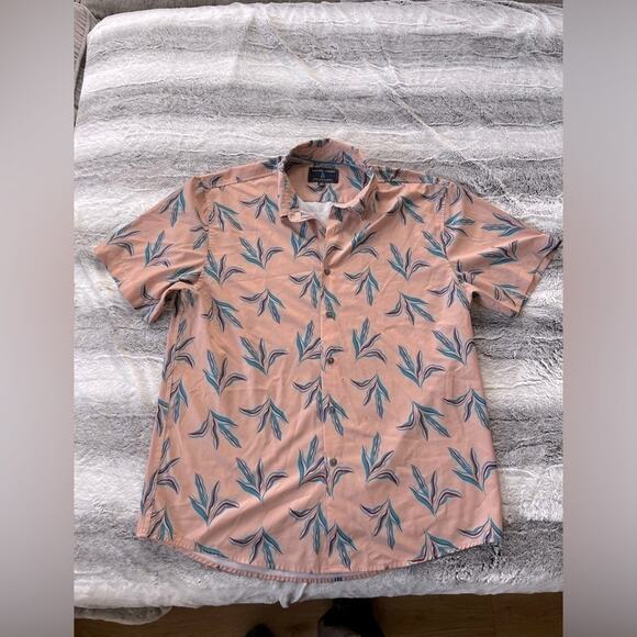 nickel & iron Other - Nickel and Iron Palm Print Button Down Hawaiian Beach Shirt size XL